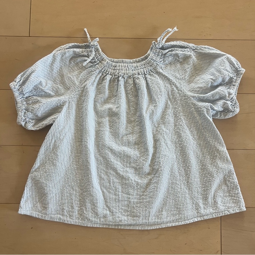 Zara girls seersucker blouse